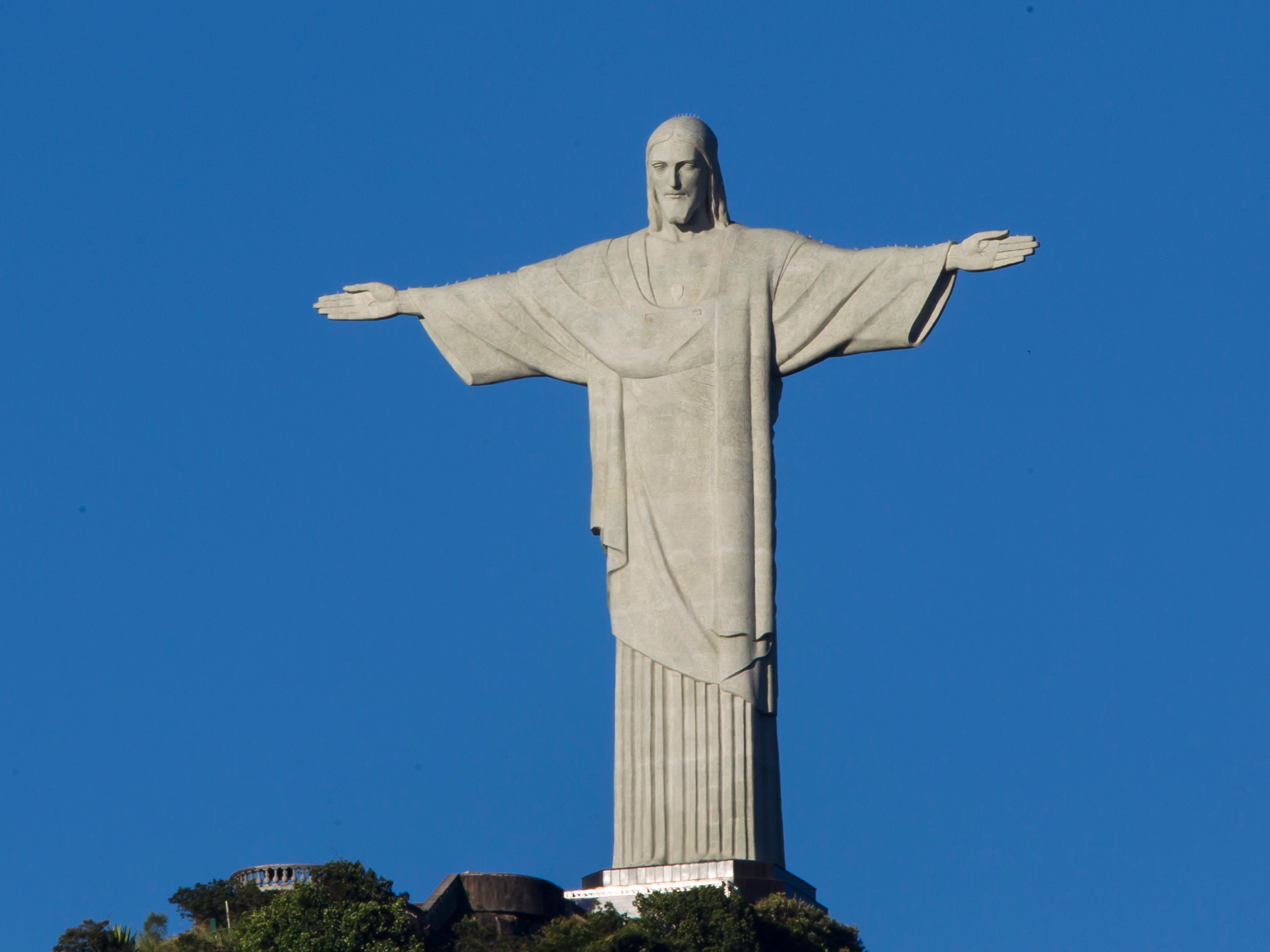Cristo Redentor no topo do Morro do Corcovado, no Rio de Janeiro